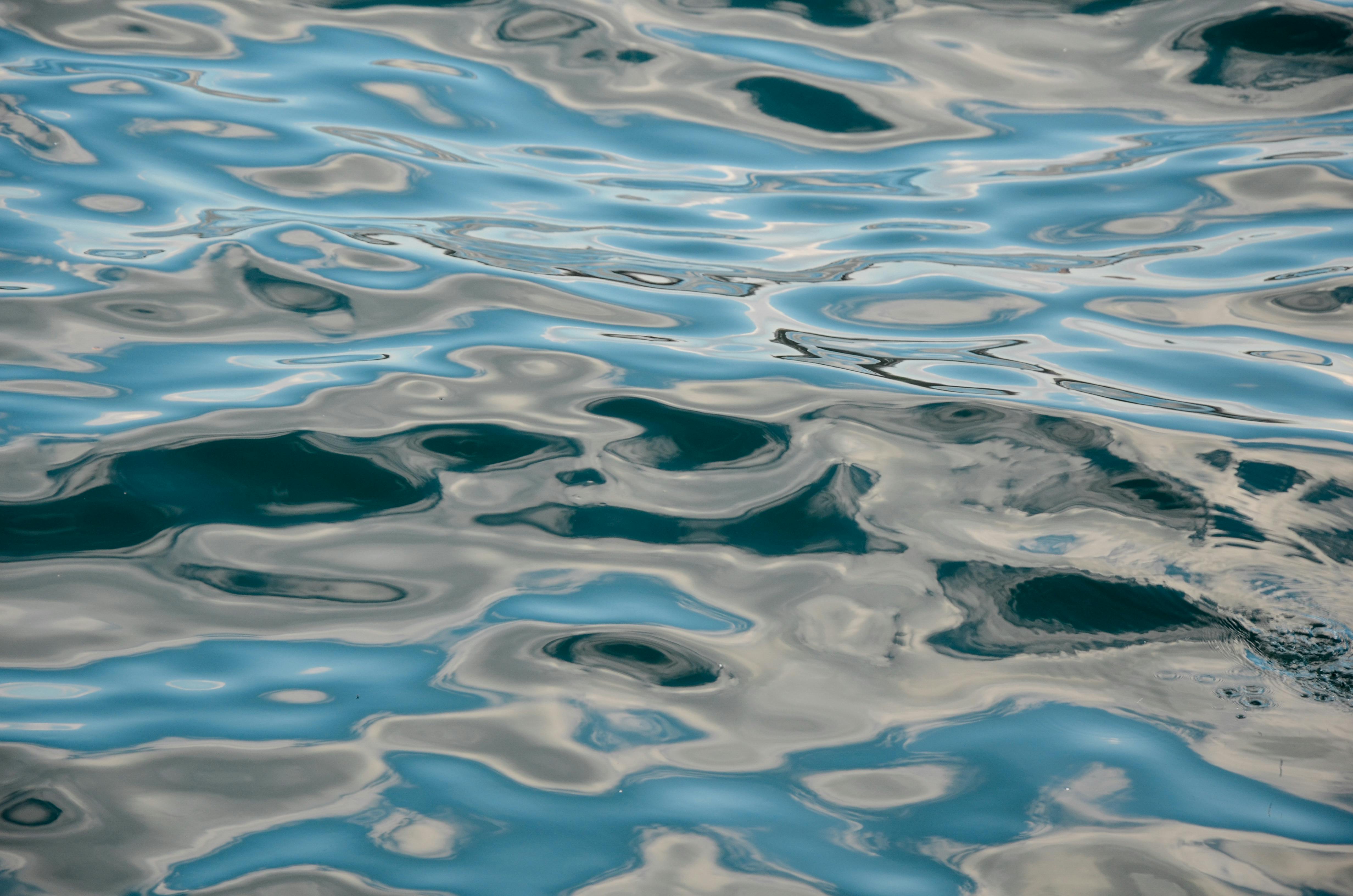 Rippling, reflective water